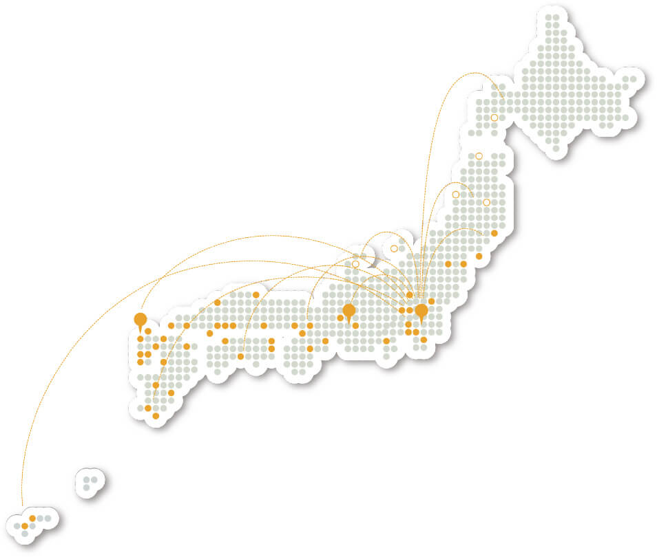対応エリアマップ　日本全国対応可能です
