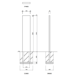 【構造図】 ダイナスティ DE-5 タワーサイン ステンカラー