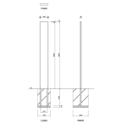 【構造図】 ダイナスティ DE-7 タワーサイン ステンカラー