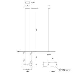 【構造図】 ダイナスティ F-3 タワーサイン ステンカラー
