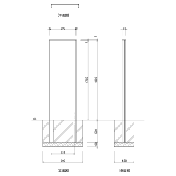 【構造図】 ダイナスティ D-1 タワーサイン ステンカラー