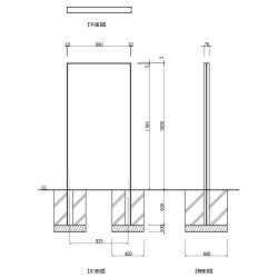 【構造図】 ダイナスティ D-3 タワーサイン ステンカラー