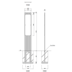 【構造図】 ギア GC-5 タワーサイン シルバー, ブラック