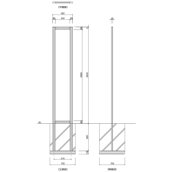 【構造図】 ギアモンブラン タワータイプ GT-10 タワーサイン シルバー, ホワイト, ブラック