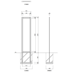 【構造図】 ギアモンブラン タワータイプ GT-7 タワーサイン シルバー, ホワイト, ブラック