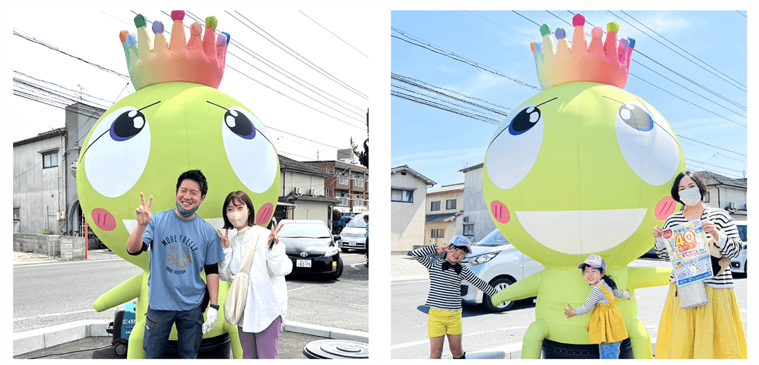 インパクトのあるエアー看板